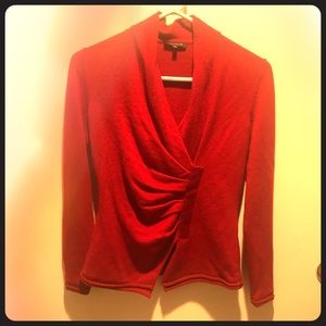 Lafayette 148 red cashmere sweater